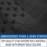 3x5FT Embroidered All Black American Flag US Black Flag Decor Blackout