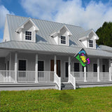 3x5FT Flag Peace Love Happiness Polyester Happy Face Hippie Durable