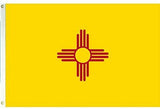 PringCor 3x5FT New Mexico Flag Polyester State USA Santa Fe Zia Red Sun Decor NM