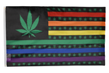 Rainbow Marijuana Pot Leaf USA 3x5FT Flag Banner Weed Hippie Blunt Cannabis Dope