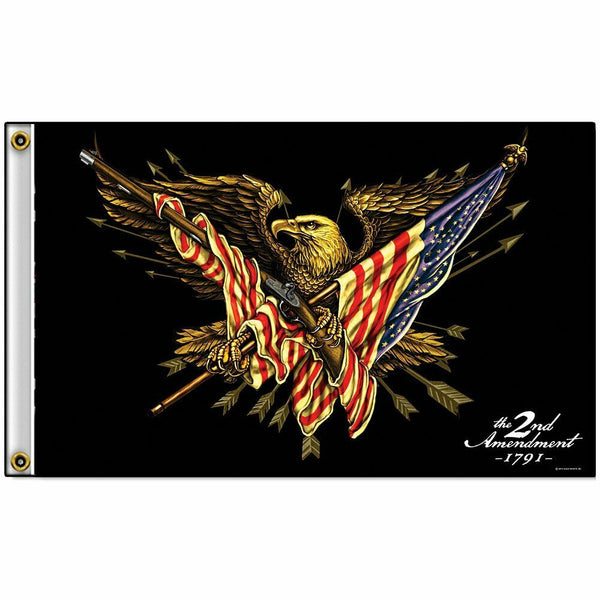2nd Amendment FLAG 3x5 Eagle USA Shall Not Infringe Firearm Banner America 1791