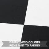 2x3FT Medium Checkered Flag 24" X 36" Racing Black White Smaller