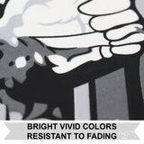 3x5FT Flag 2nd Amendment America's Original Homeland Security Skull Gun NRA