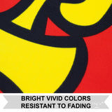 Durable 3x5FT Fire Department Flag Red Black Firefighter Banner Safety Station