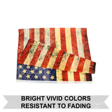 3x5FT Antiqued Tea Stained Distressed Antiqued American Flag Printed Polyester