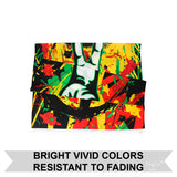 Large 3x5FT Rasta Peace Grafitti Banner Flag Weed Jam Hippie Tie Dye Vertical