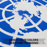 Durable 3x5FT United Nations (UN) Flag Banner World USA History Classroom