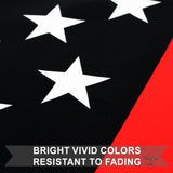3x5FT Thin Blue Line Police & Thin Red Line Firefighter Honor First Responders