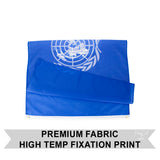 Durable 3x5FT United Nations (UN) Flag Banner World USA History Classroom
