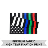 3x5FT Flag Thin Blue Green Red Line USA Banner Police Firefighters Military Hero