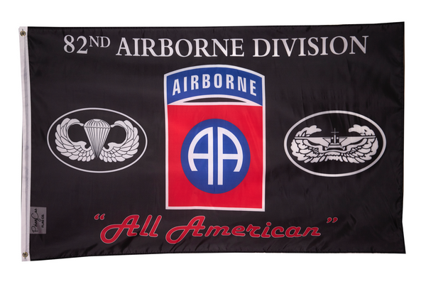 Large 3x5FT Flag Black U.S. Army 82nd Airborne Division All American Veteran USA