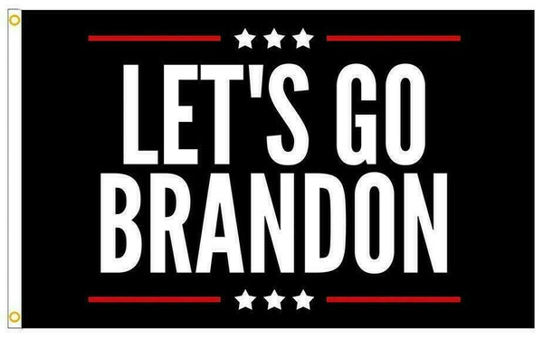 3x5FT Flag Let's Go Brandon Black Joe Biden Republican Trump 2024 Garage FBJ GOP
