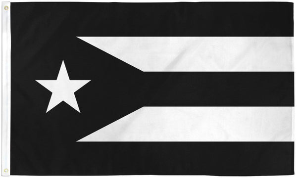 Durable Black Puerto Rico 3x5FT Flag US Commonwealth Caribbean Bandera Latin