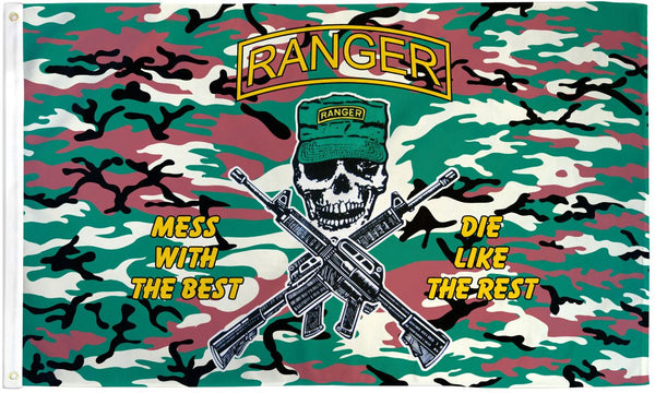 3x5FT Durable Camo US Army Ranger Flag Banner Military Camouflage Licensed