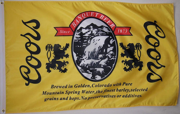 Coors The Banquet Beer Flag 3' X 5' Deluxe Indoor Outdoor Banner