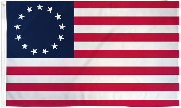 Durable Betsy Ross Polyester Flag 3x5FT American Revolution Patriotic 13 Star