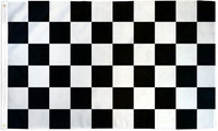 3x5FT ULTRA Durable 200D Nylon Large Checkered Flag Racing Black White