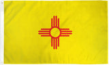PringCor 3x5FT New Mexico Flag Polyester State USA Santa Fe Zia Red Sun Decor NM
