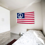 3x5FT Durable Peace American Flag Resist Anti-War Love Decor Hippie