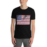 Distressed Vintage United States Flag Short-Sleeve Unisex T-Shirt