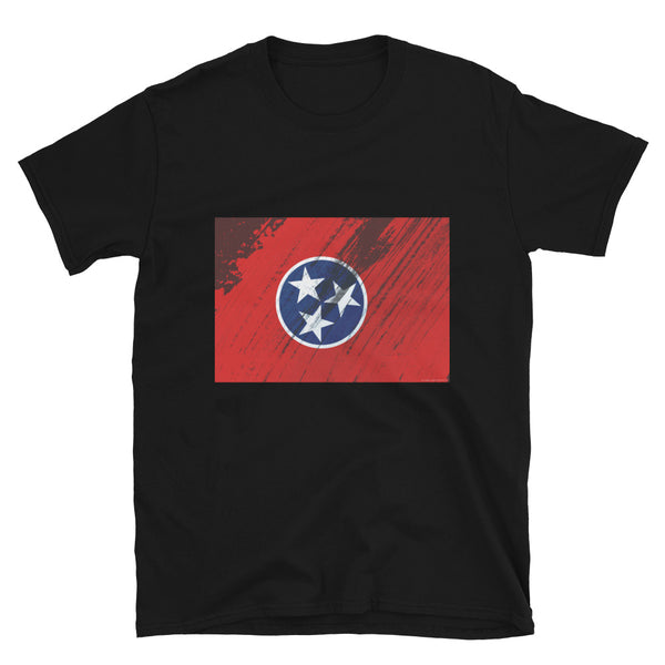Distressed Vintage Tennessee Flag Short-Sleeve Unisex T-Shirt