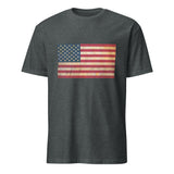 United States Flag Short-Sleeve Unisex T-Shirt Antiqued Vintage America