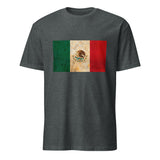 Mexico Flag Short-Sleeve Unisex T-Shirt Antiqued Vintage