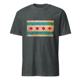 Chicago Flag Short-Sleeve Unisex T-Shirt Antiqued Vintage