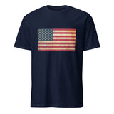 United States Flag Short-Sleeve Unisex T-Shirt Antiqued Vintage America