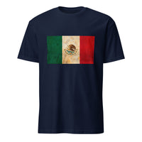 Mexico Flag Short-Sleeve Unisex T-Shirt Antiqued Vintage