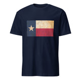 Texas Flag Short-Sleeve Unisex T-Shirt Antiqued Vintage