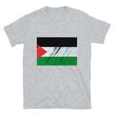 Distressed Vintage Palestine Flag Short-Sleeve Unisex T-Shirt