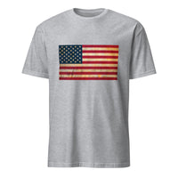 United States Flag Short-Sleeve Unisex T-Shirt Antiqued Vintage America