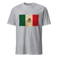 Mexico Flag Short-Sleeve Unisex T-Shirt Antiqued Vintage