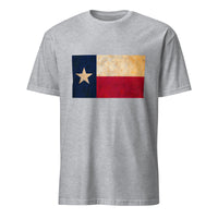 Texas Flag Short-Sleeve Unisex T-Shirt Antiqued Vintage