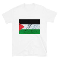 Distressed Vintage Palestine Flag Short-Sleeve Unisex T-Shirt