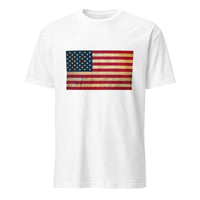 United States Flag Short-Sleeve Unisex T-Shirt Antiqued Vintage America