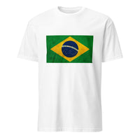 Brazil Flag Short-Sleeve Unisex T-Shirt Antiqued Vintage