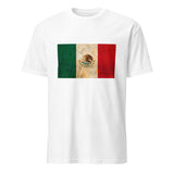 Mexico Flag Short-Sleeve Unisex T-Shirt Antiqued Vintage