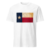 Texas Flag Short-Sleeve Unisex T-Shirt Antiqued Vintage