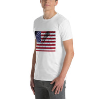 Distressed Vintage United States Flag Short-Sleeve Unisex T-Shirt