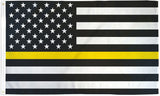 Durable 3x5FT Thin Yellow Line Flag Emergency Dispatchers Tow Recovery Security