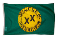 PringCor Large 3x5FT Flag Proposed Unofficial State Jefferson California CA Dorm