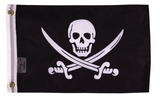 PringCor Pirate Jack Rackham Banner Flag 12"x18" Boat Dorm Cave Nautical Skull