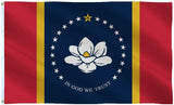 3x5FT The New Magnolia Mississippi Flag In God We Trust MS