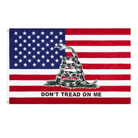 3x5FT Flag Don't Tread on Me American Flag Gadsden Timber Revolution Patriot