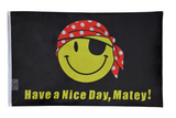 PringCor Pirate Happy Face Flag 3x5ft Have a Nice Day Matey Boat Nautical Gift