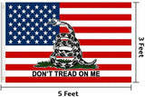 4pc Flag Set Gadsden American Liberty Tread 2nd Amendment Thin Blue Line
