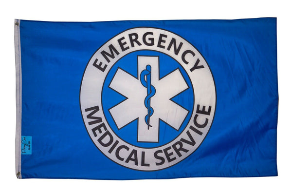 3x5FT EMS Flag Emergency Medical Service Banner Man Cave Garage Gift Ambulance