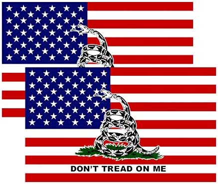 Set of 2 3x5FT Flag Don't Tread on Me American Gadsden Timber Revolution